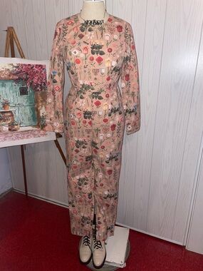 SAMANTHA PLEET COTTON FLORAL ONESIE JUMPSUIT PANTSUIT PLAYSUIT SIZE 6